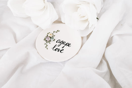 Floral Agape Love Jewelry Dish